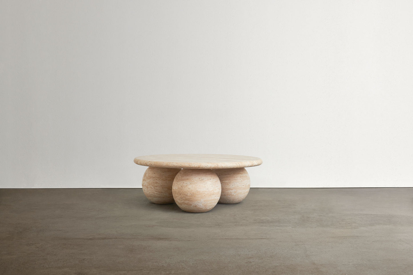 Trois Travertine Coffee Table