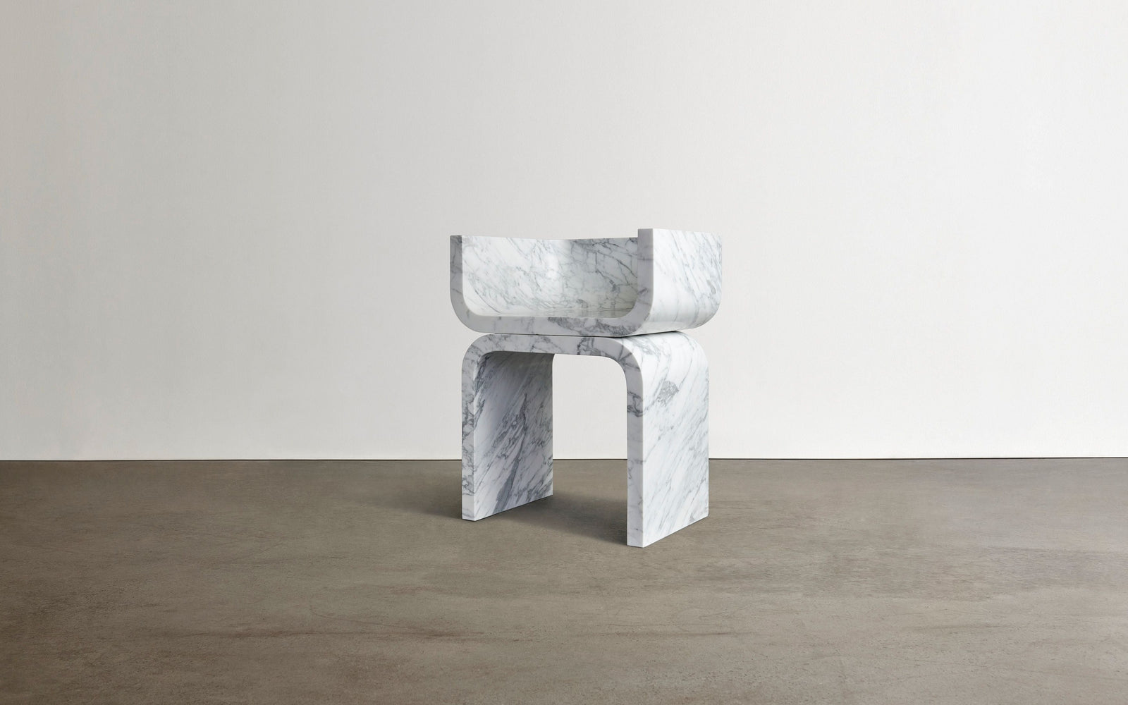 "The U" Arabescato Chair